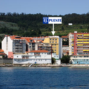 vista desde el mar Hotel El Puente
